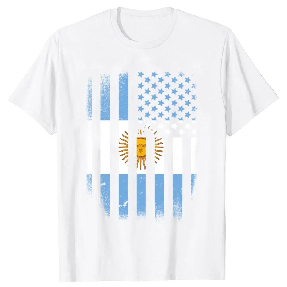 Super Argentine Proud Argentinian Argentina Flag T Shirts Tee Tops Round Neck Short-Sleeve Fashion Tshirt Casual Basic T-shirts