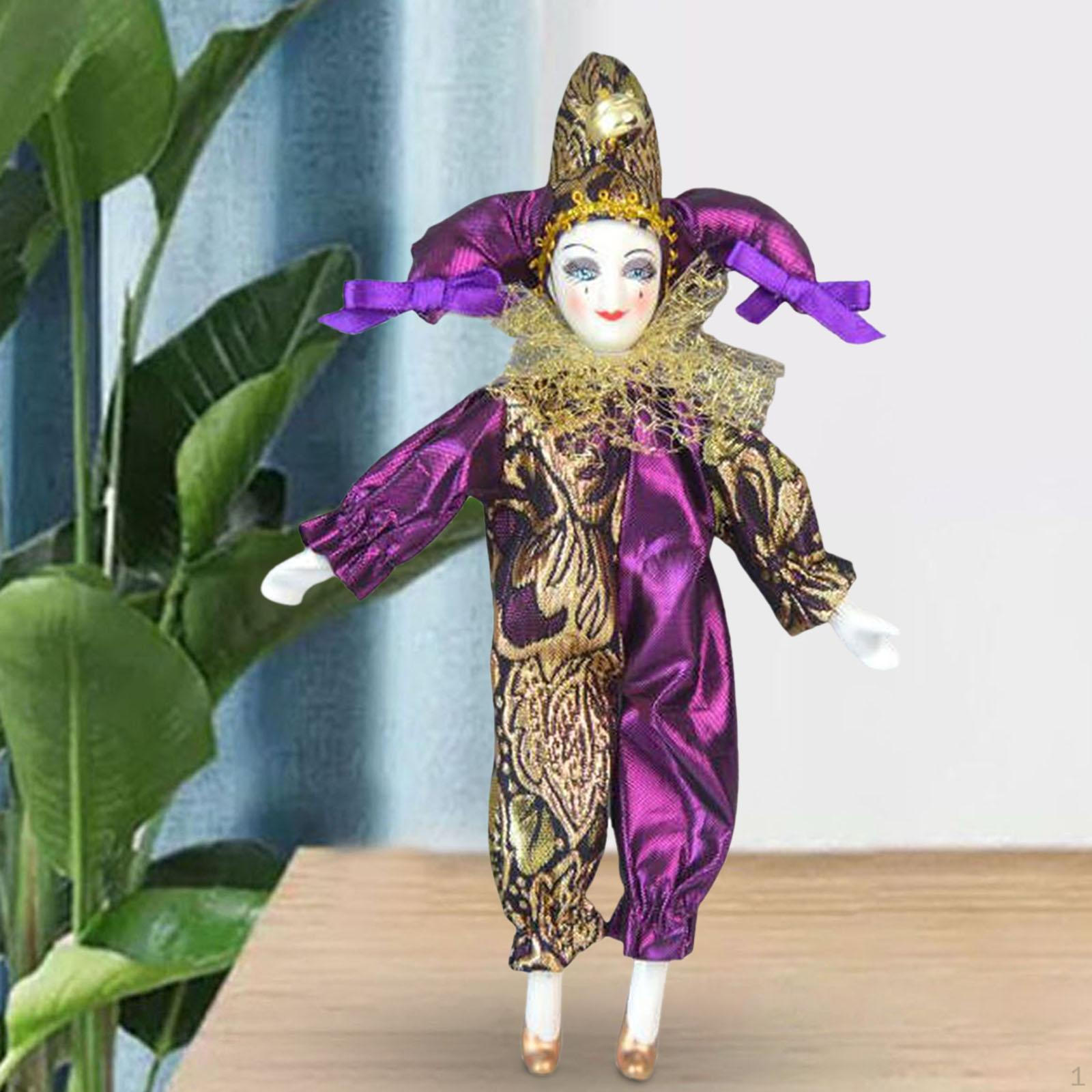 

22cm Clown Doll Angle Model,Action Figure Valentine Gift,Halloween Artware,Porcelain Triangel фиолетовый