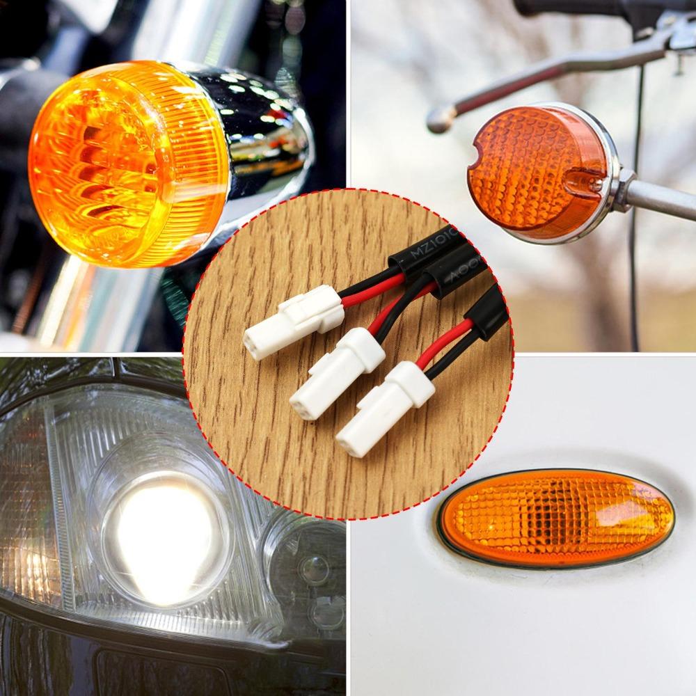 2 Pin Turn Signal Indicator Adapter Wiring Harness Plug and Play Blinker Cable No Cut Easy Install for Motorcycle Upgrade 18cm