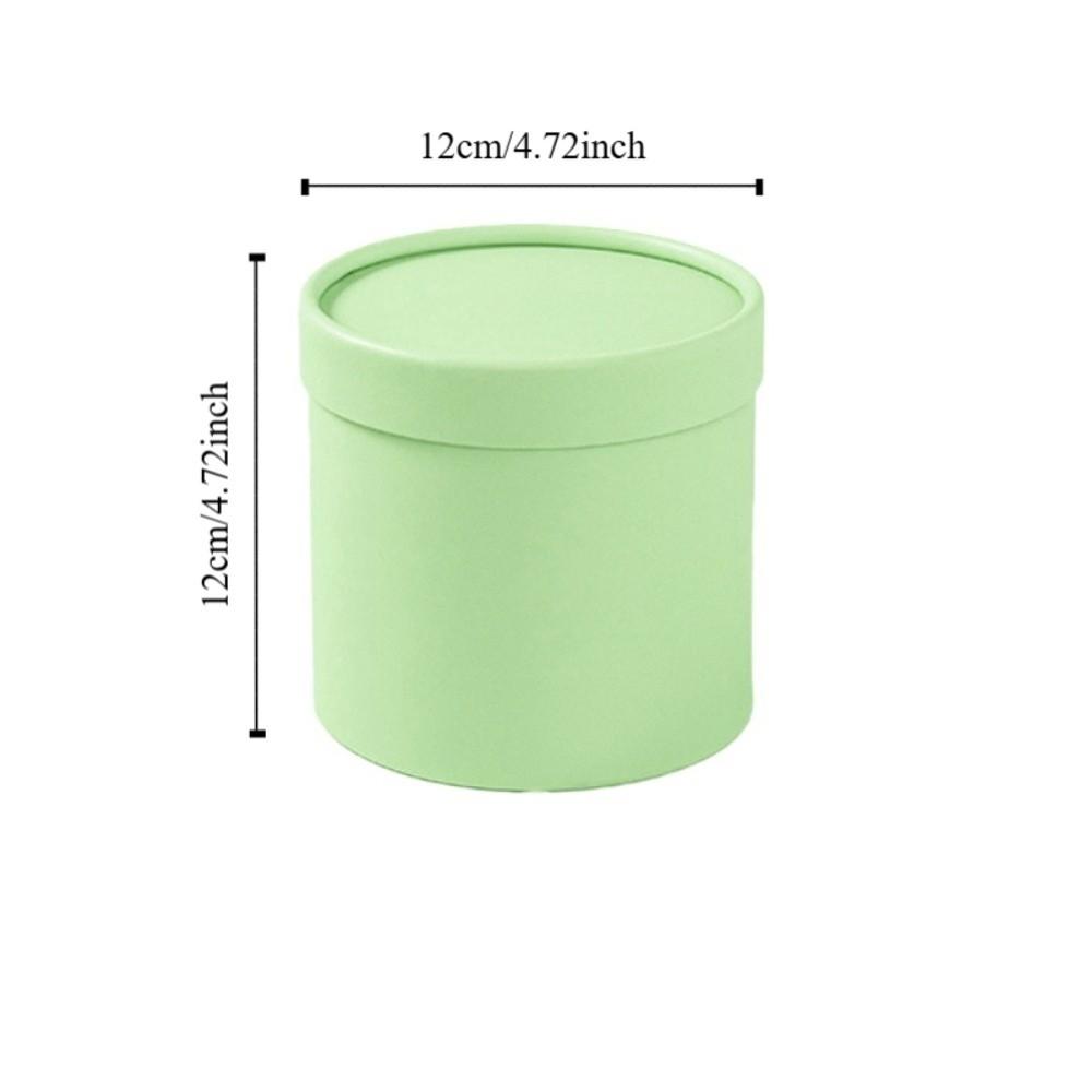 Round Flower Gift Box Solid Color Cardboard Gift Packaging Paper Box Silver Flower Arrangement Bucket Wedding Party Decoration