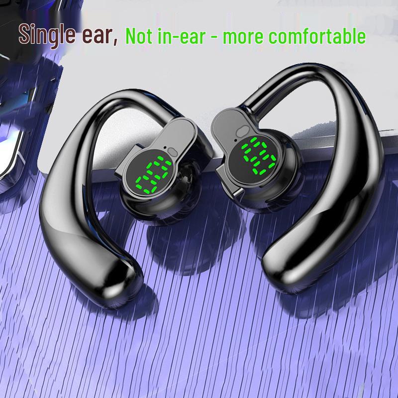 Universal Bluetooth Rotatable Ear Hook Headset with Digital Display and Long Battery Life