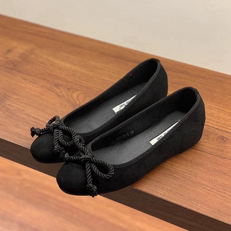 Fashion SUOJIALUN Spring New Brand Women Flat Shoes Fashion Round Toe Shallow Slip On Ballerina Ladies Elegant Outdoor Dress Boat Shoes