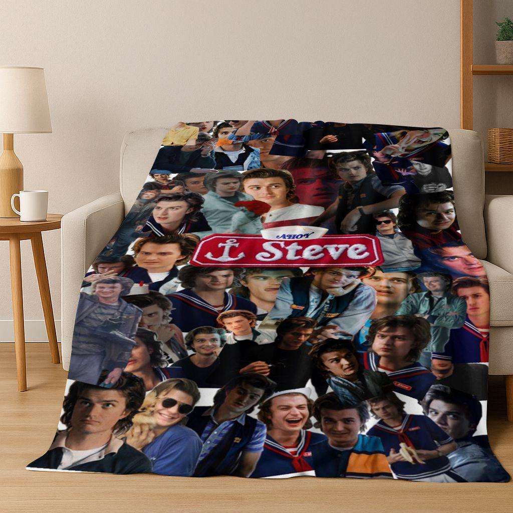 2026 New Joe Keery Art Flannel Blanket,warm and Cozy Soft Throw Blanket for Home Bedroom Bed Sofa Picnic Office Cover Gift Kids