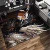 Yin Yang Dragons Office Rug Chair Mat, Game Carpet, Suitable for Front Door, Bedroom, Living Room, Desk, Holiday Gift