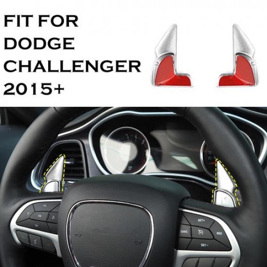 Steering Wheel Shift Paddle Extension Cover Trim for Dodge Challenger 15+ Sliver