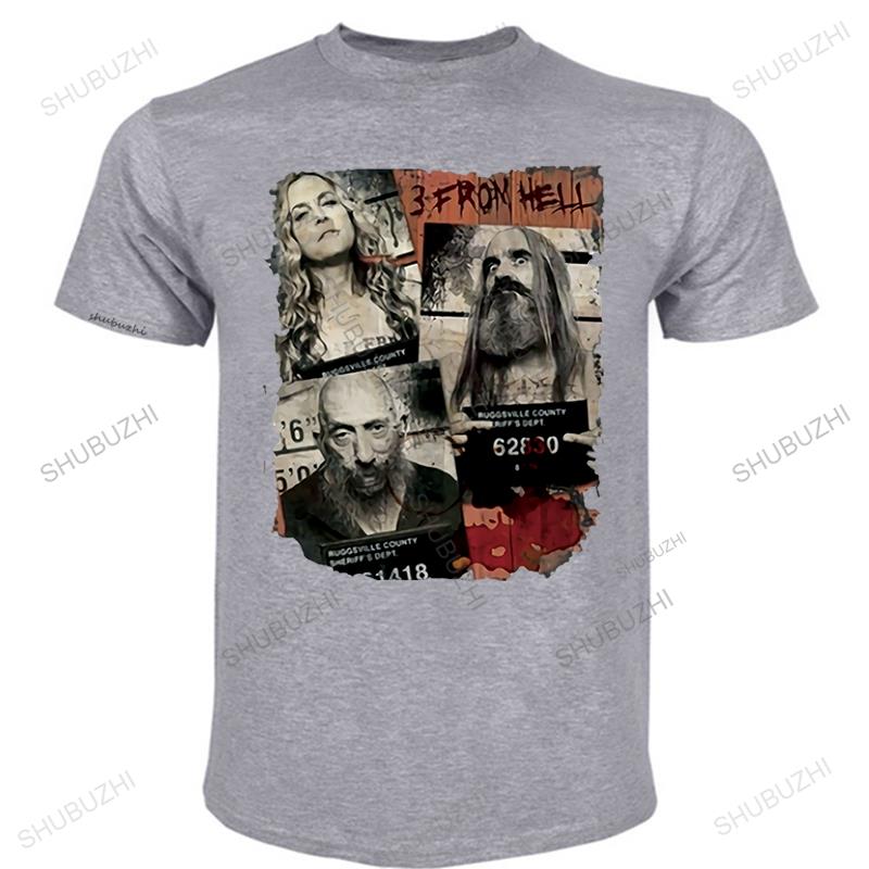 Unisex Vintage print tshirs  From Hell Movie TShirt Horror Rob Zombie Vintage Black For UnisexWomen Style Round Tee Shirt