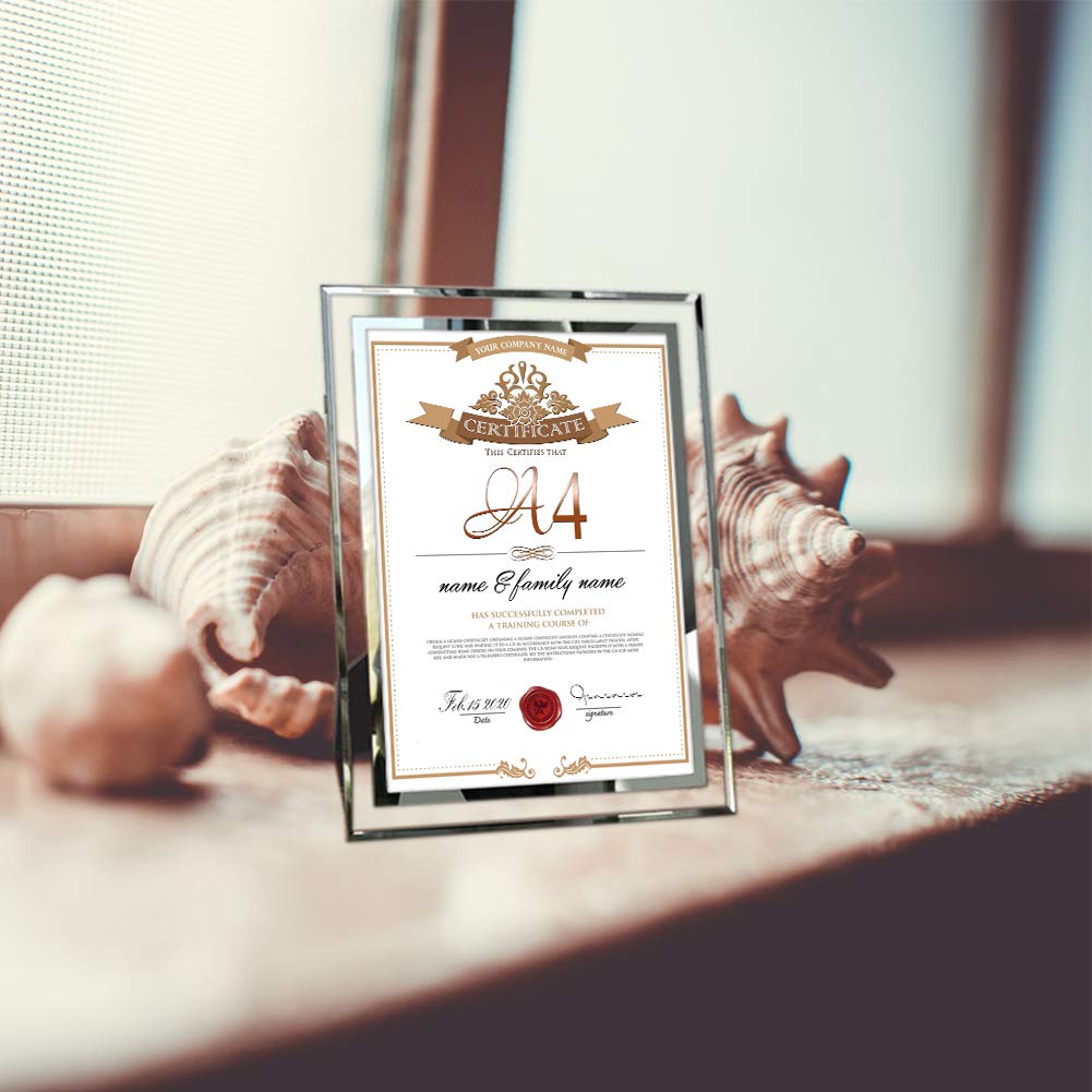 PARIS LOVER Photo Stand A4 Photo Frame Glass Poster Frame Stylish Award Frame Celebration Gift