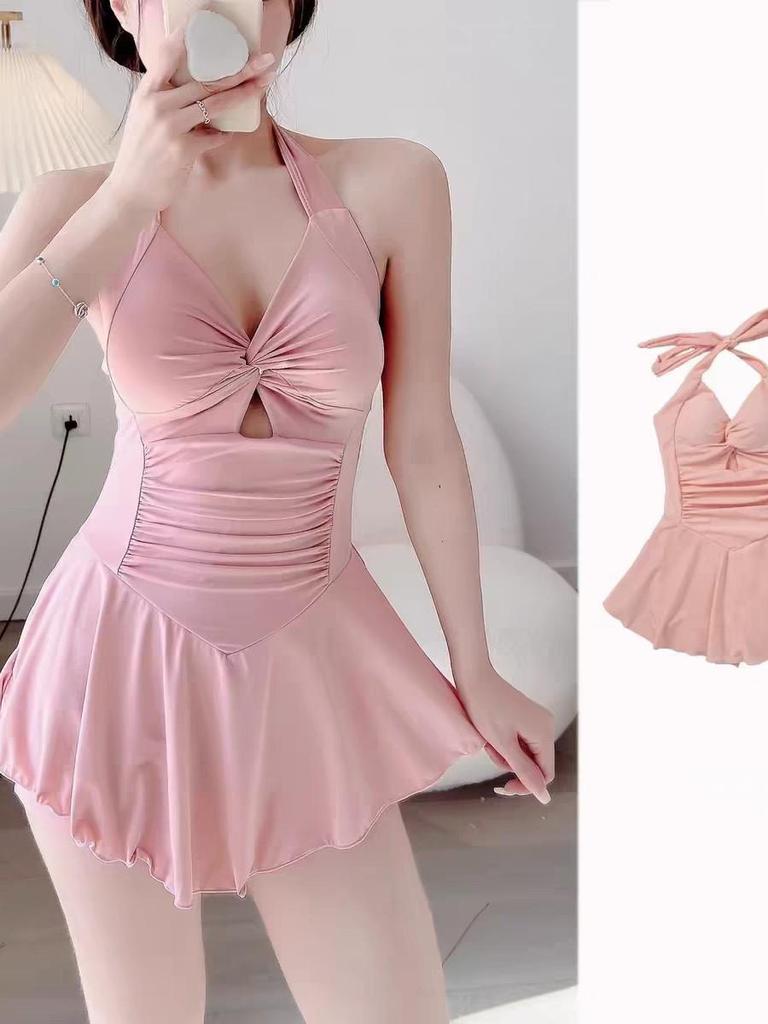 Costume da bagno da donna a spalline incrociate sulla schiena, senza schiena, floreale, snellente
