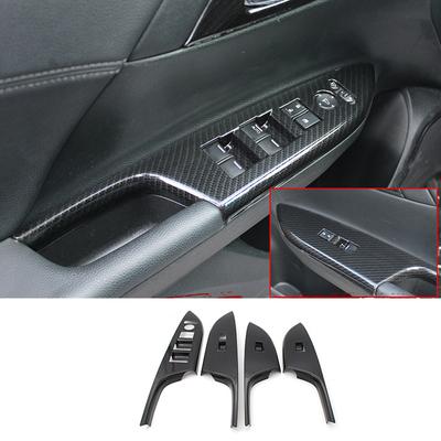 For Honda Accord 13-17 4x Carbon Fiber Color Car Door Armrest Door Window Lift Panel Decorate Cover