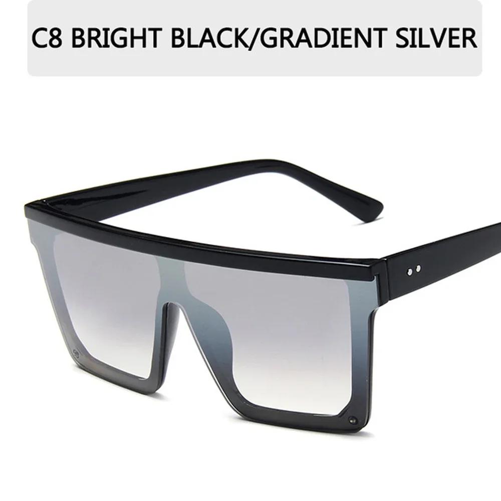 Square Sunglasses Women Luxury Vintage Brand Design Sun Glasses Big Frame Mirror Red Purple Eyewear Uv400