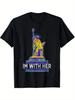 Statue of Liberty Im With Her Graphic Tee Men's Casual Crew Neck Cotton T-Shirt Daily Wear