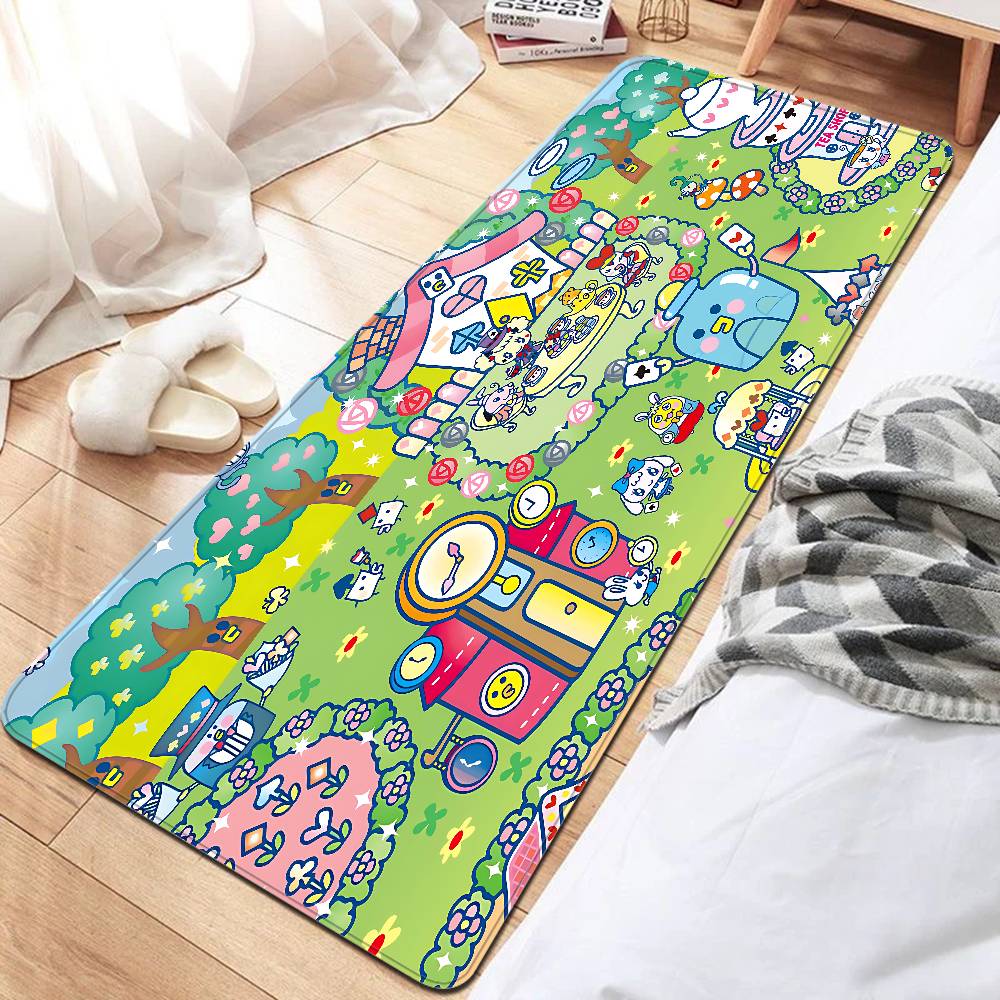 

Classic T-Tamagotchi Cut Friend Game Floor Mat Non-Slip Laundry Room Mat Laundry Decor Balcony Child Living Room Bedside Mats 50x80cm