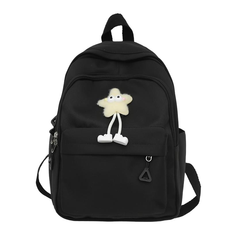 

Женский маленький рюкзак, детский милый рюкзак, однотонная школьная сумка с книгой чёрный