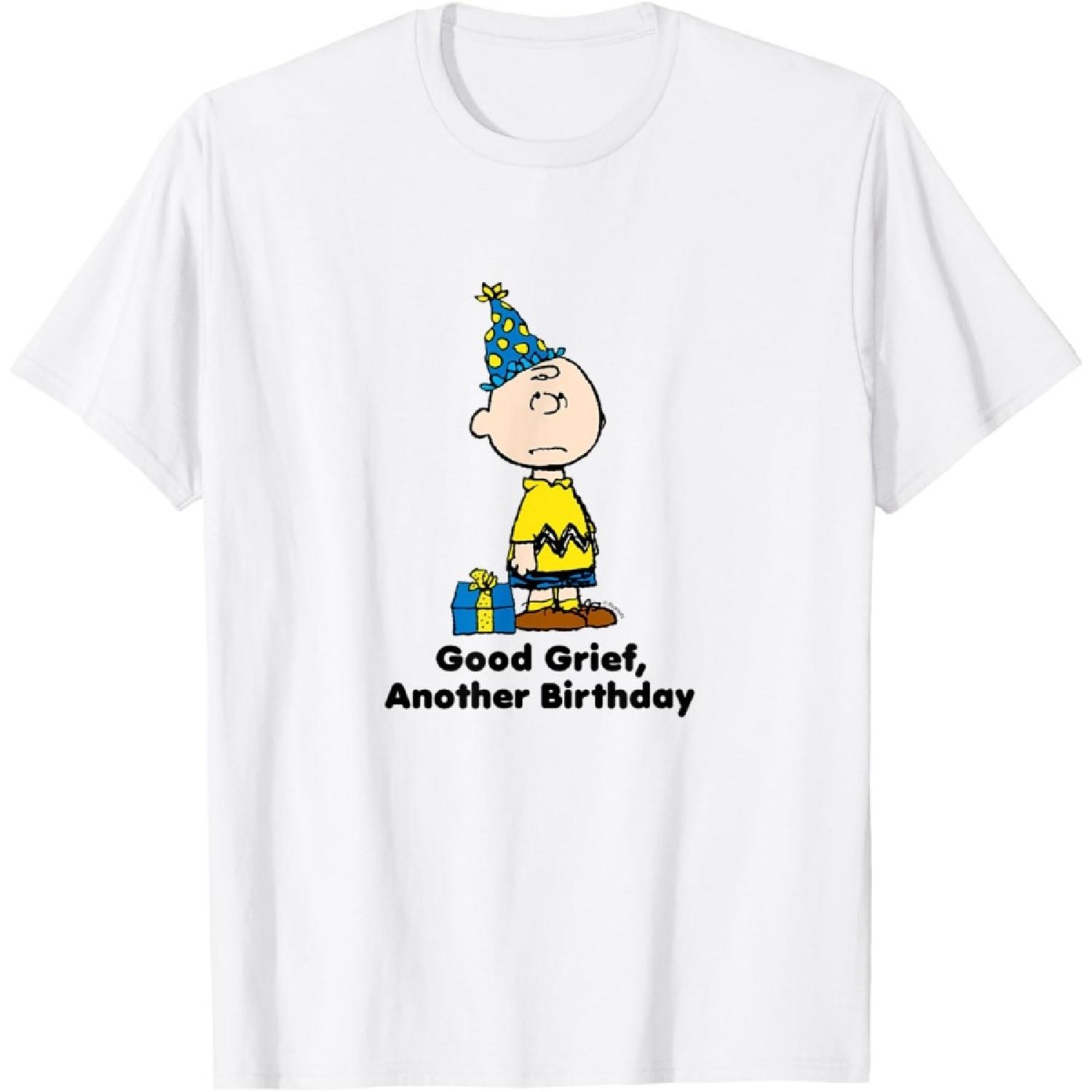 Peanuts - Charlie Brown - Good Grief Another Birthday T-Shirt S