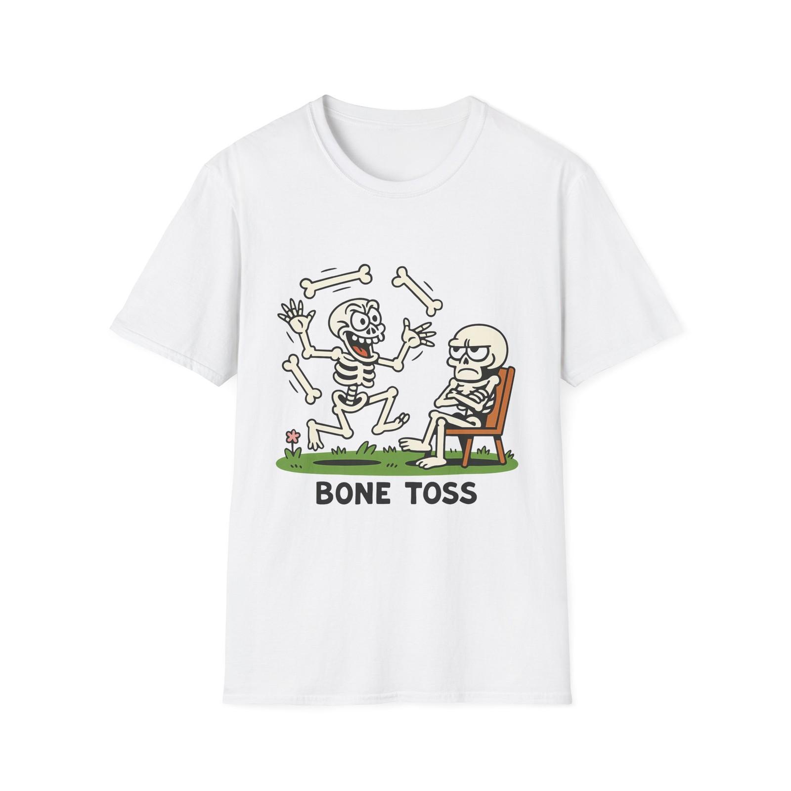 Unisex Softstyle T-Shirt Skeleton Bones Juggling Skull Halloween S