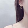925 Silver Needle Curved Earrings Earrings Temperament Premium Versatile Small C-Shaped Circle Earrings