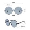 Luxury Round Children'S Sunglasses Rimless Shades Sun Glasses For Boys Girls Vintage Flower Shape Sun Glasses Eyewear Uv400