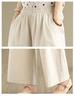 2025 Plus Size Cotton Linen Retro Slimming Pants Summer Set for Women
