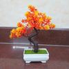 "Artificial Bonsai Potted Plants - Small, Plastic, Decorative Flowers for Desktop & Living Room"