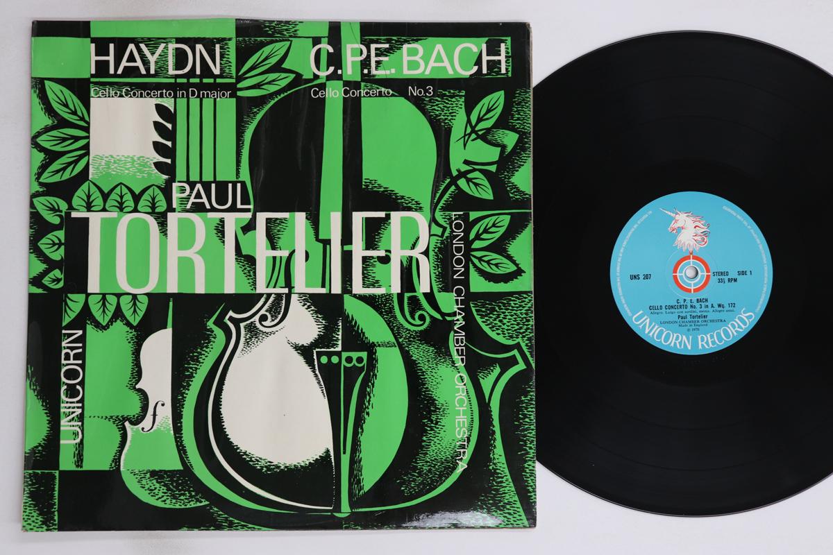 

LP Record PAUL TORTELIER, LONDON CHAMBER ORCH - C P E Bach Cello Concerto In A Majo UNS207 Unicorn Records 1970 UK Classical Used