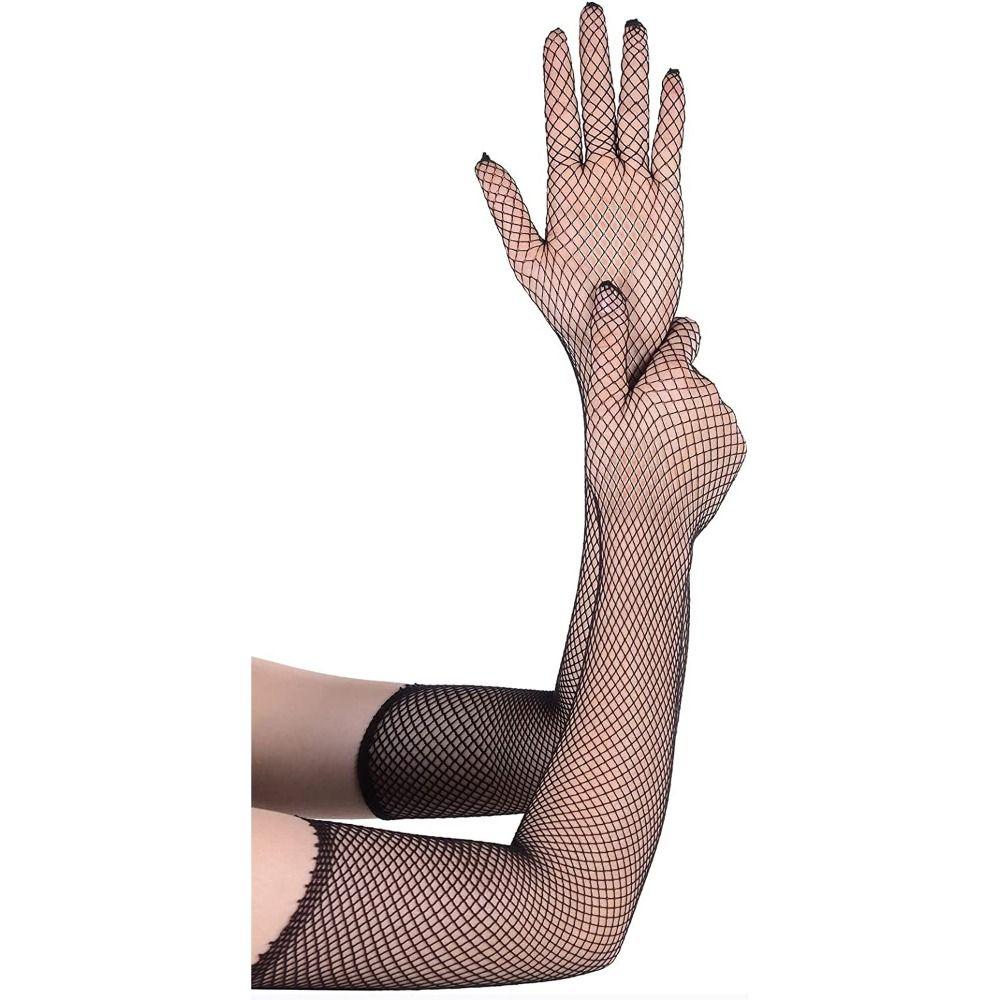 Aizsardzība pret sauli Garie cimdi Tīkla braukšanas dūraiņi Dance Black Rock Gloves Deju ballīte