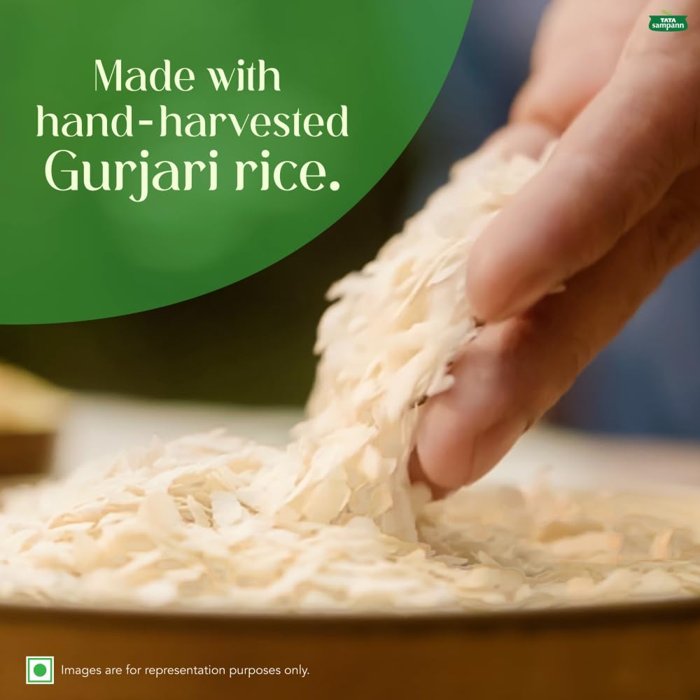 Tata Sampann High Fibre Thick Poha 500g Wholesome Flattened Rice For Healthy Breakfast Snack