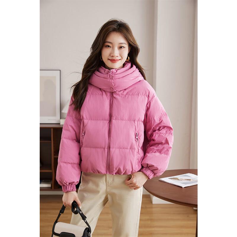 Yiliteng Women's Petite White Duck Down Puffer Jacket