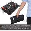 Yotenka Tool Roll Tool Roll Holds and Tool Long 600D Oxford Black Case, Pouch, Wrenches, Spanners, Pliers, Screwdrivers, Bag, Foldable, Belt, Fabric,
