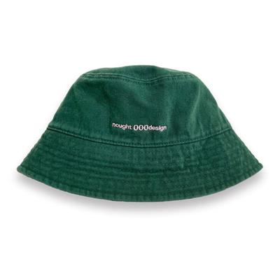 NOUGHT 000design Logo Bucket Hat / Green