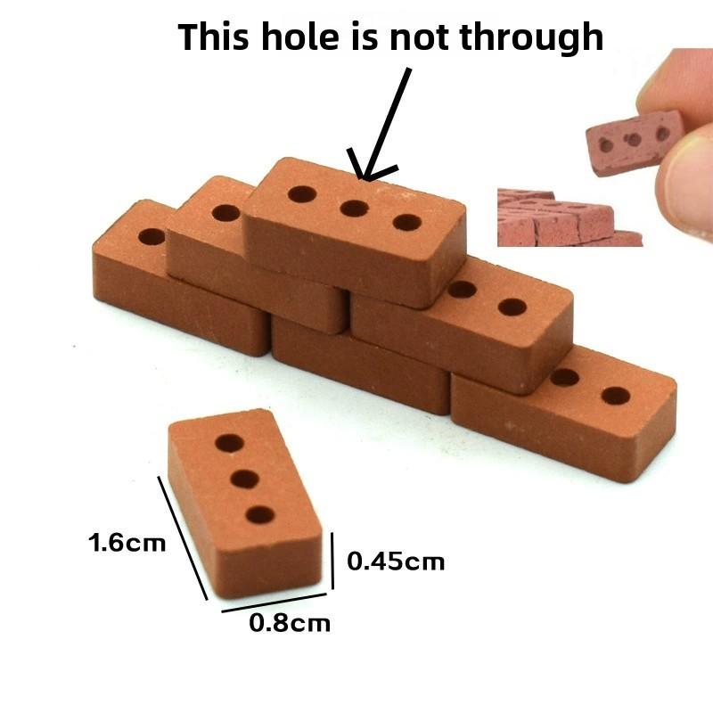 Diy Red Brick Micro Landscape Architectural Building Block Toys Model Gift Kids