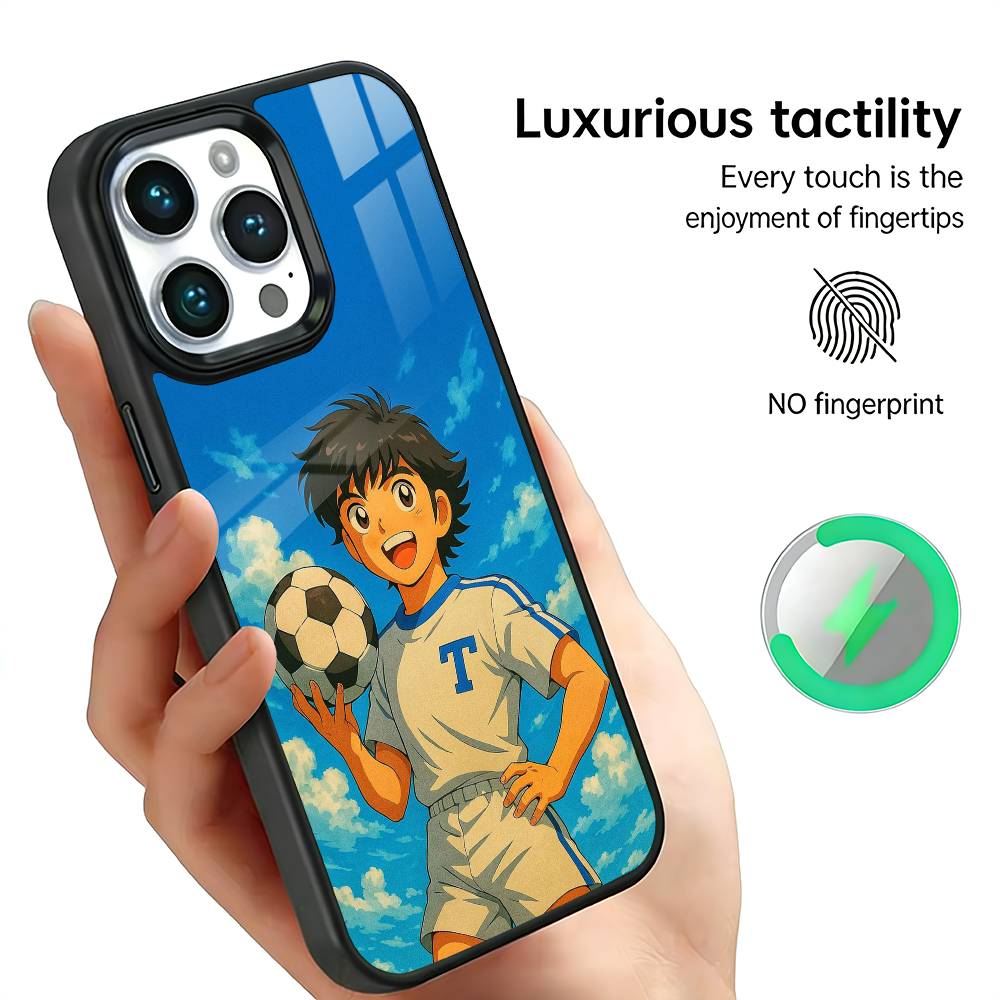 Anime C-Captain T-Tsubasa Phone Case For iPhone17,16,15,14,13,12,11 Plus,Pro Max For Magsafe Wireless Charging