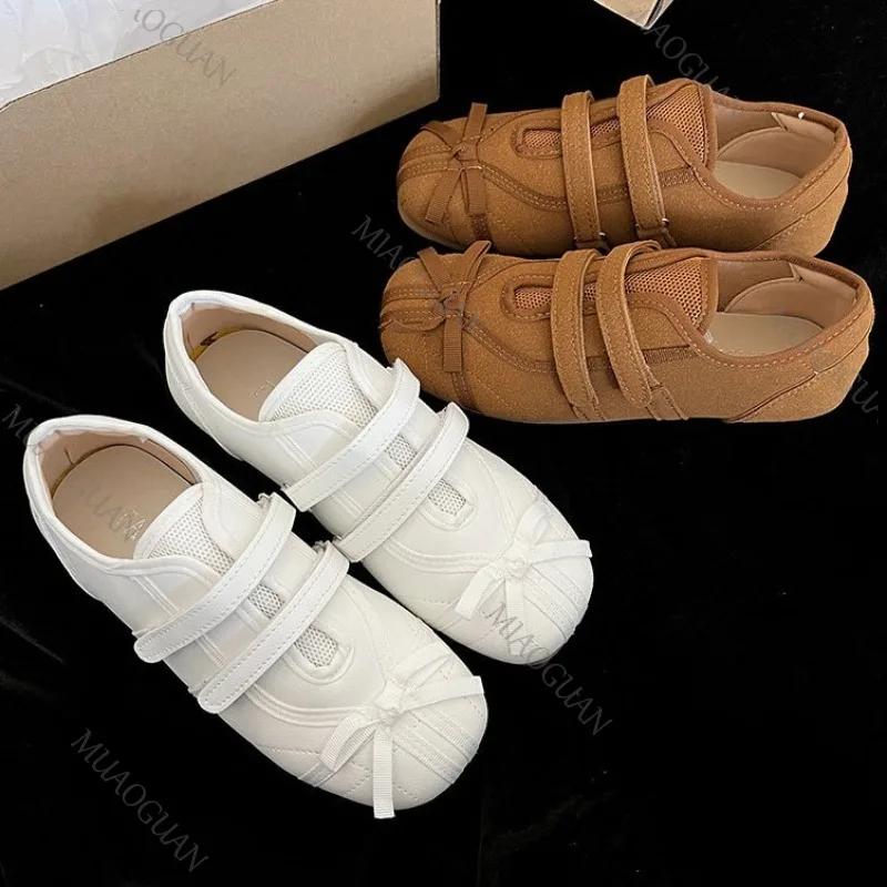 Fashion Shoes for Woman Flats Soft Sole Bow-Knot New Dress Spring Summer Ballerinas Women's Shoes Retro Butterfly Leisure Mary Jane Shoe