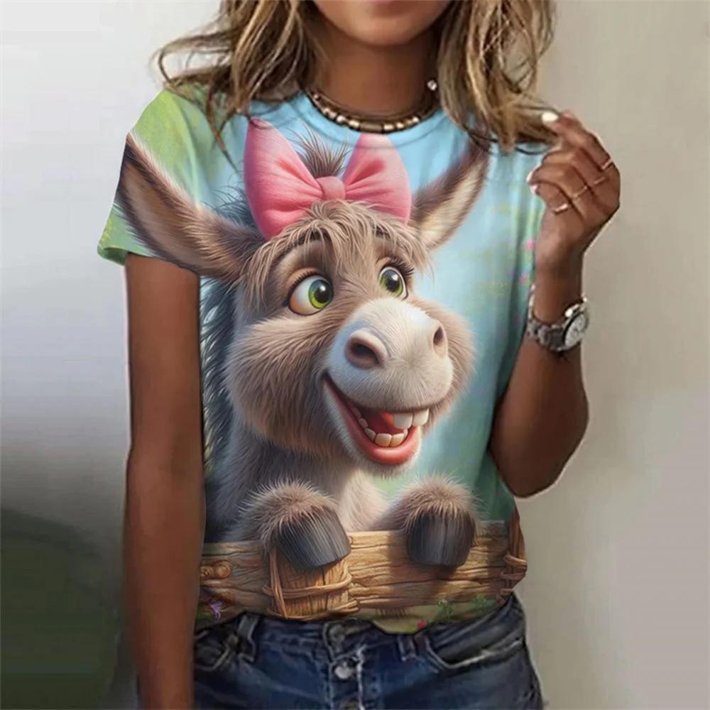 

Girl Clothing Cute Animal Cow Pattern Tops Girls Summer Clothes Short Sleeve T-Shirt Cute Outdoor Streetwear S