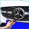188/210mm Car Front Grille Badge Decal Cover Emblem Stickers Auto Accessories For Mercedes Benz A180 A200 W205 E63 AMG 2014 2015 W166 W246 W242 W176