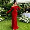 Women Off Shoulder Bodycon Maxi Dress Formal Long Sleeve Evening Gown Ruched Club Party