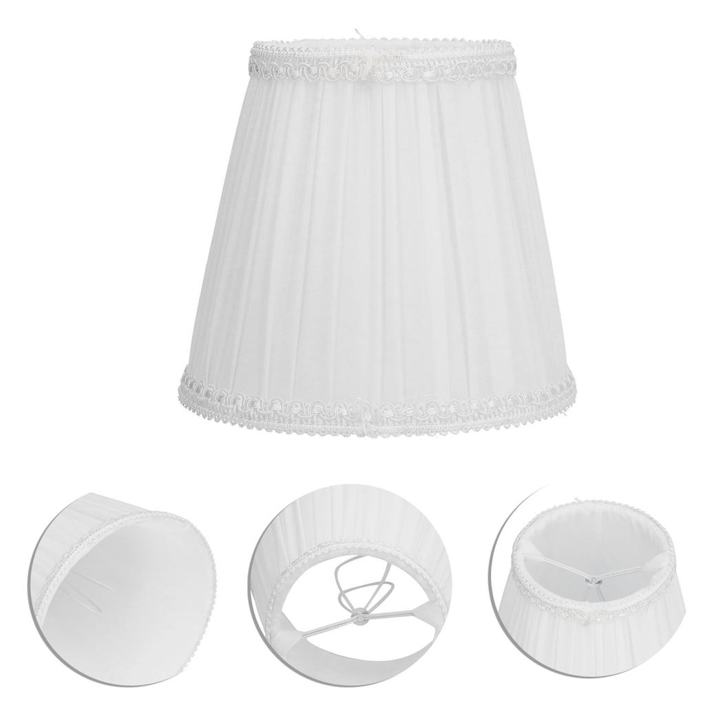 3PCS E14 ClipOn Cloth Lamp Shade Modern Fabric Lampshade Table Light Cover for Candle Chandelier(Black )