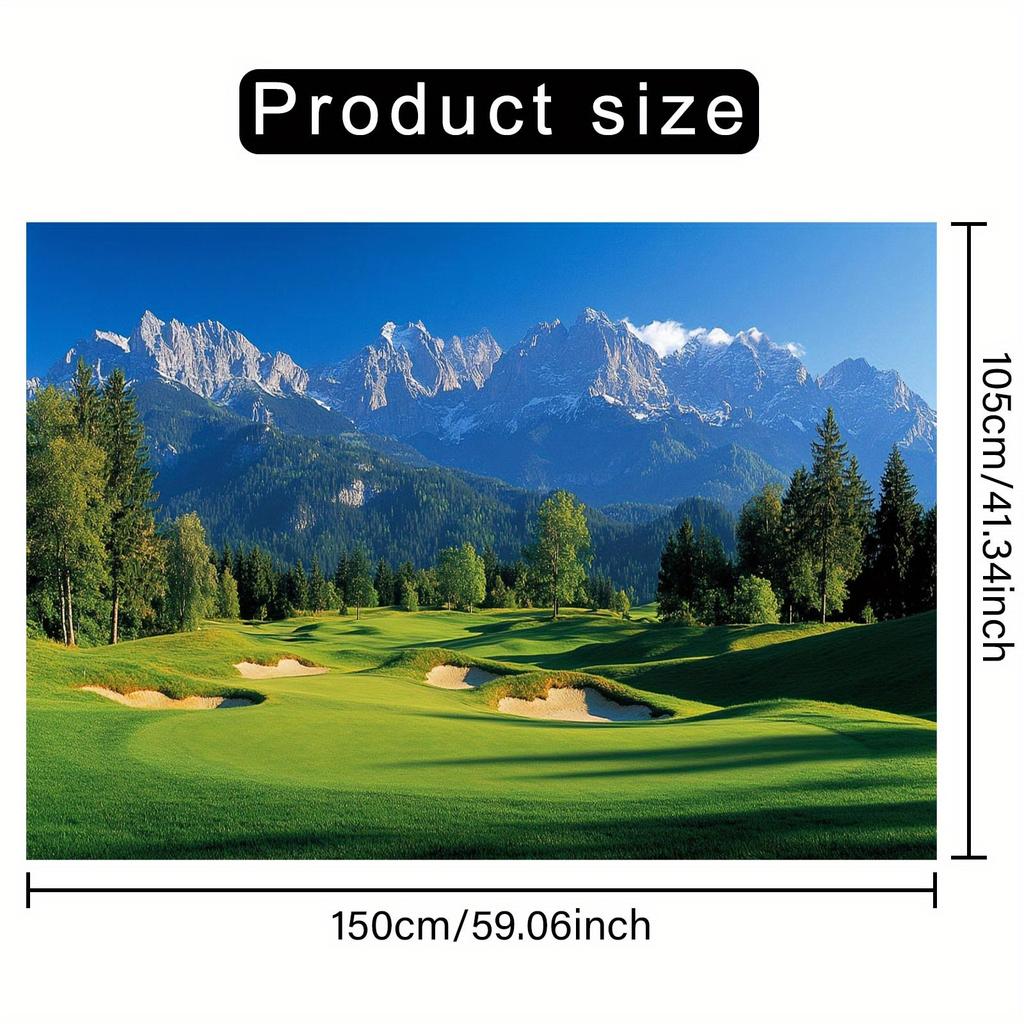1pc golf course polyester backscreen banner - Multi-functional home decoration, wedding, birthday, anniversary