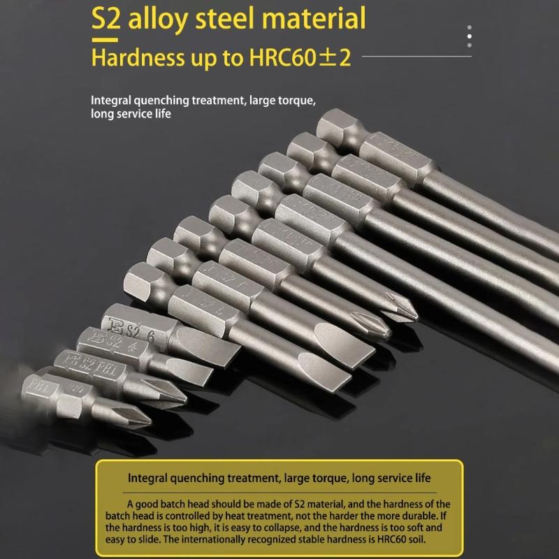 1/4" Hex Bits Set Tamper Proof Security Drill Magnetic Bits Set Torx Electric Screwdriver Tips HRC60 High Hardness