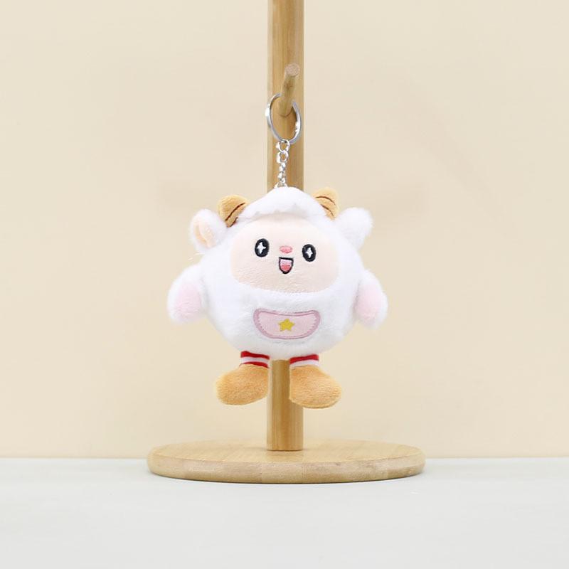 Cute Cartoon Plush Lamb Keychain Soft Sheep Doll Adorable Bag Accessory For Children
