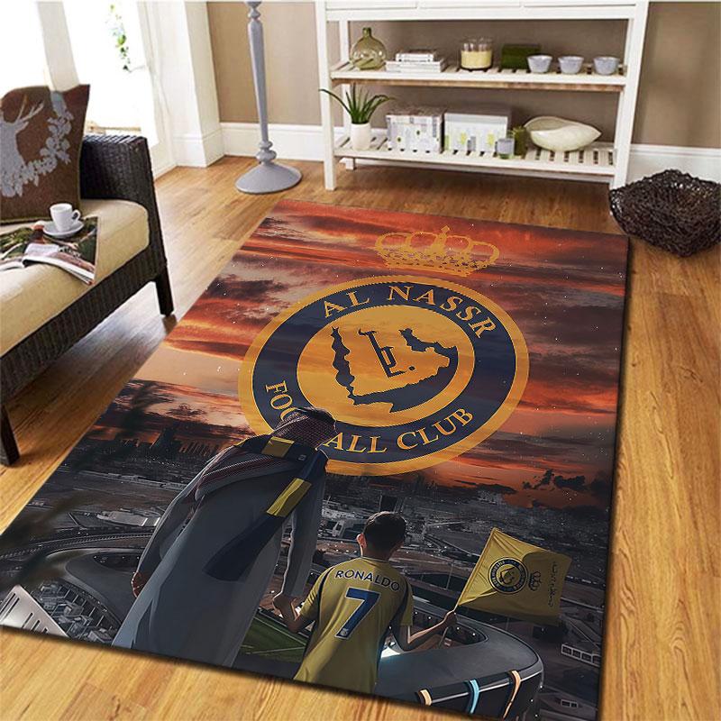 Al-Nassr FC Carpet Rug for Living Room Bedroom Home Sofa Decoration,Kids play Non-slip Floor Mat