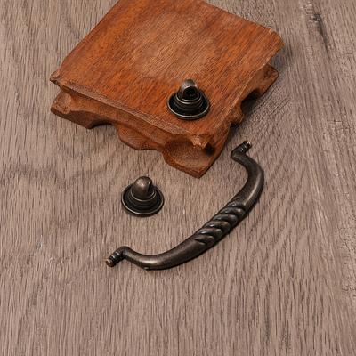 3 Stück Hanfseilgriff, alter Griff aus Zinklegierung, langer Streifen mit Füßen, roter antiker Kupferringgriff, Hardware, kleiner Griff