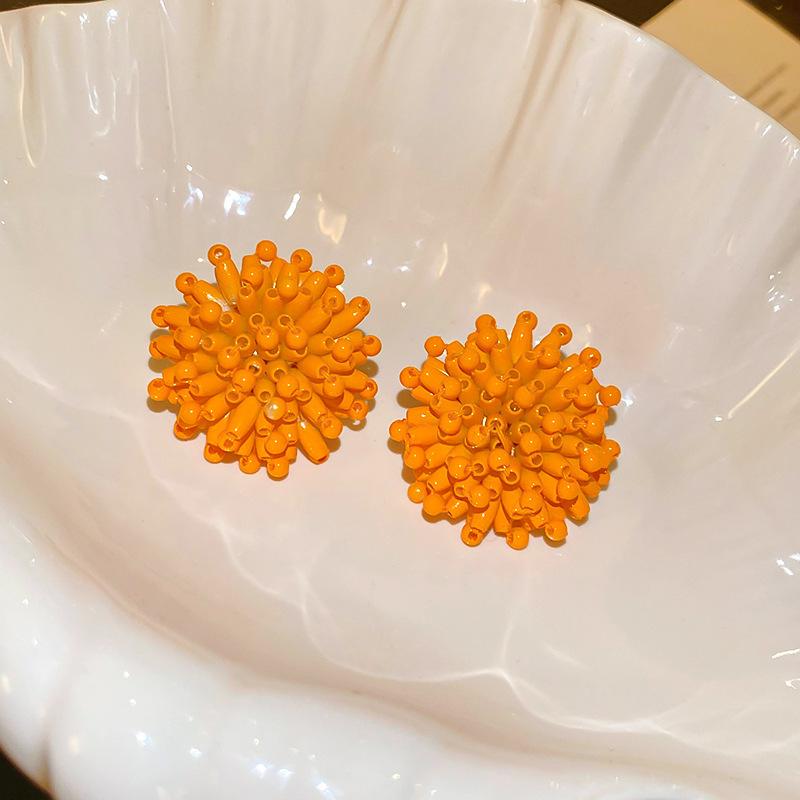 Богемные серьги-гвоздики с красной розой, серьги-гвоздики, темпераментные, женские, нишевые