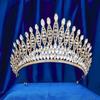 Luxury Zinc Zinc Alloy Princess Crown Elegant Rhinestone Diadem Women Hair Hoop  Wedding Party Supplies