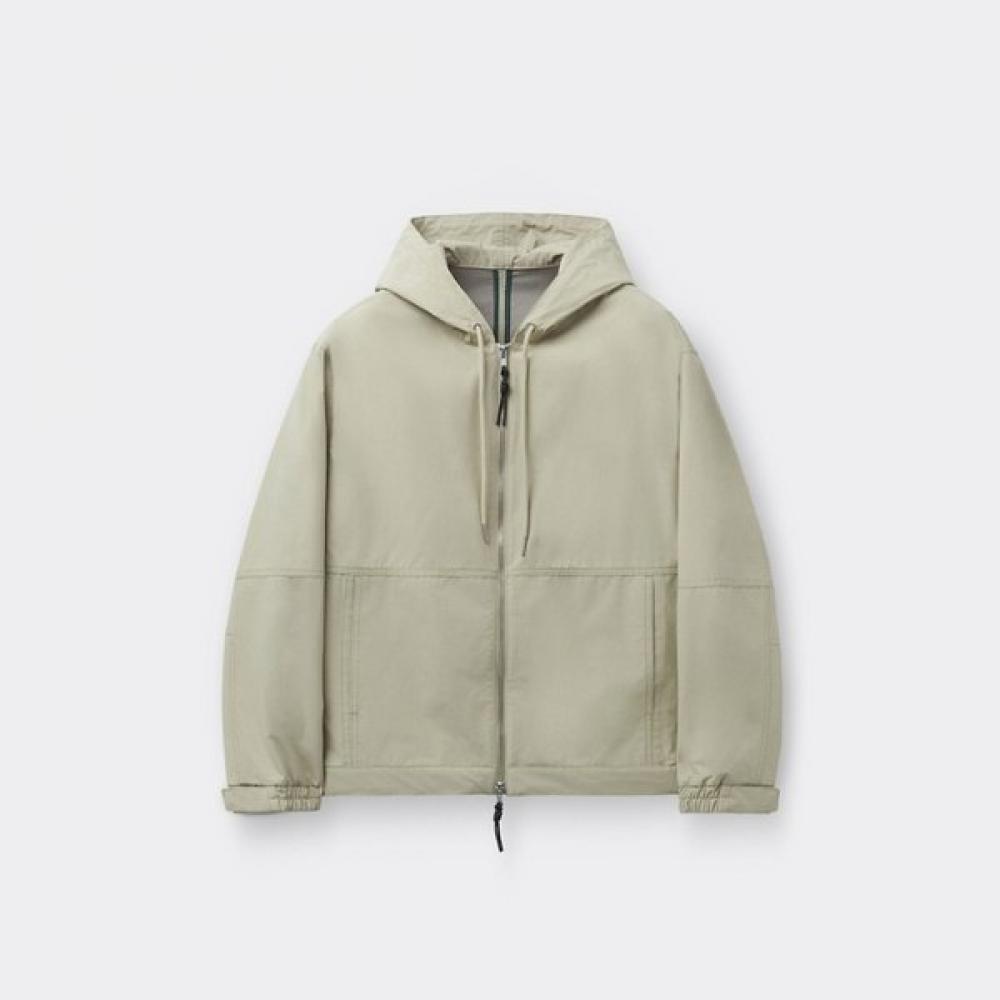 Customellow Unisex 2 Layer Hooded Jacket Beige C9uam26115bex