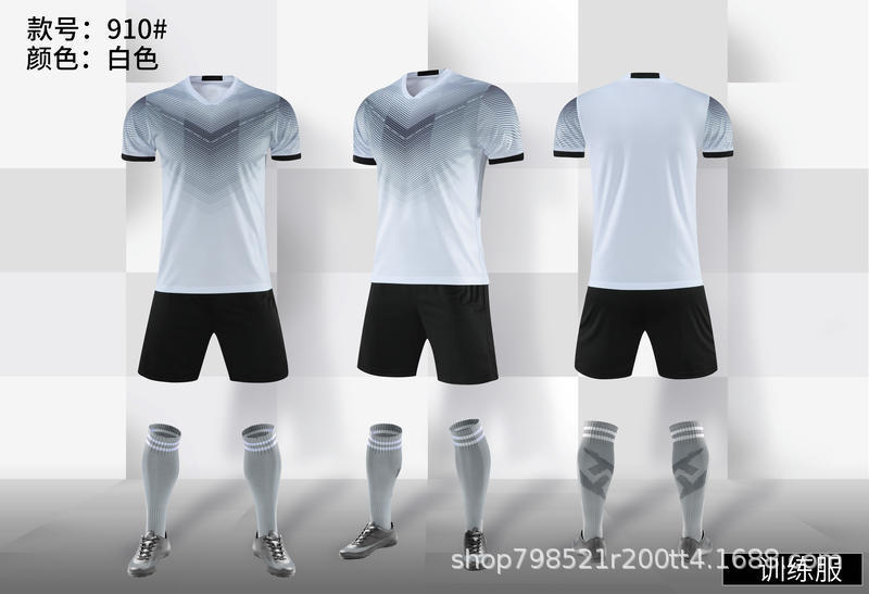 Fotbollsuniform Set, Trendig Herranpassad Laguniform, Fotbollskläder, Träningsuniform, Vuxen- och Barnkläder Anpassad Sommar
