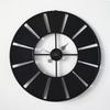 Retro License Plate Wall Clock with Wrought Iron Decoration