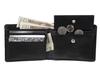 GUESS Leather Slim One Size Men's Bi-Fold Wallet, Charcoal/Black,