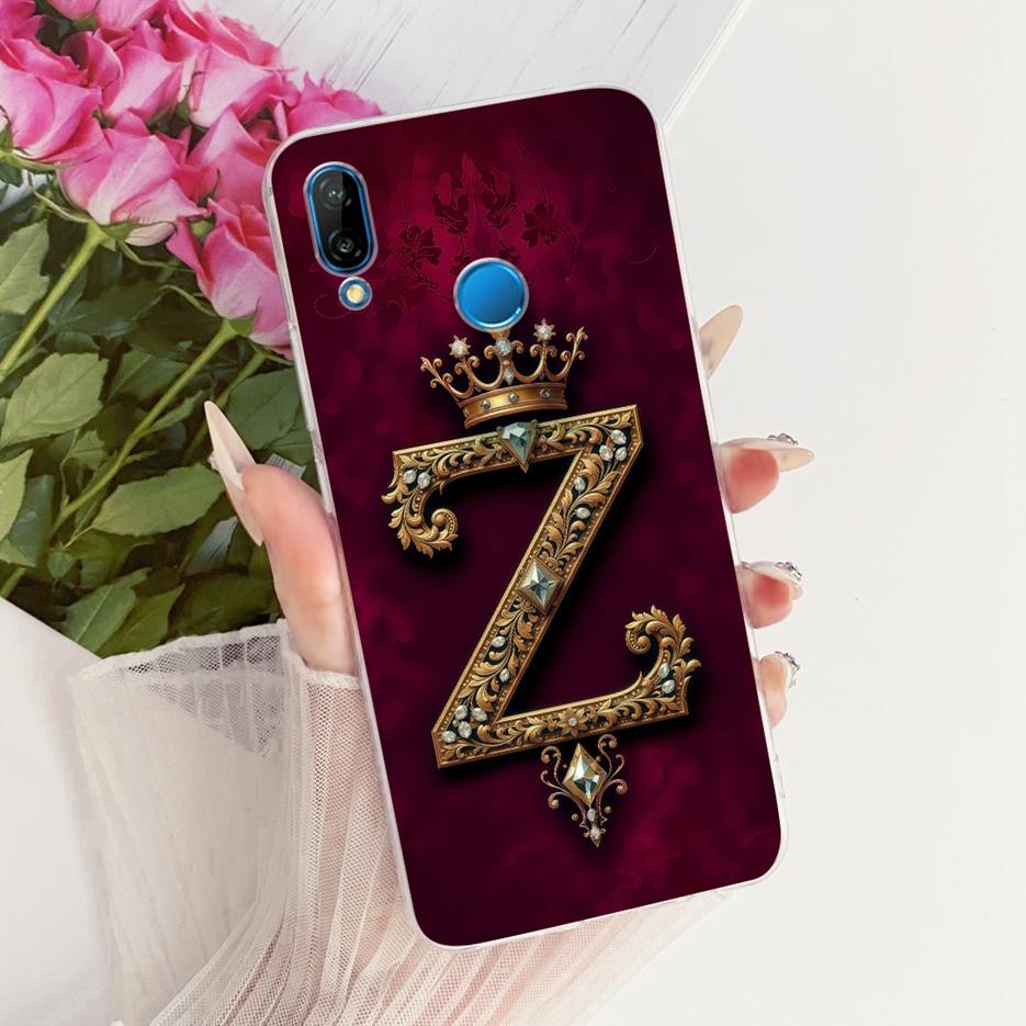For Huawei P20 Lite Case ANE-LX1 ANE-LX2 ANE-LX3 Luxury Crown Letters Cover Soft Slim Phone Case For Huawei Nova 3E P20Lite Bags