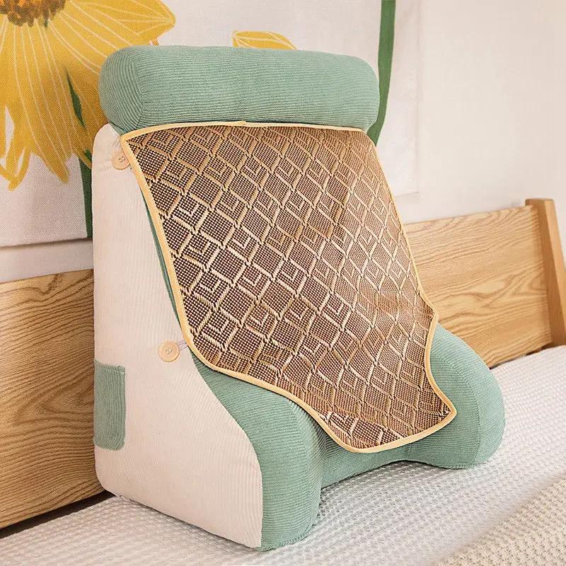 Summer New Corduroy Cool Cushion Waistrest Full Fit Large Backrest Multi Functional Solid Color Cool Cushion Waistrest
