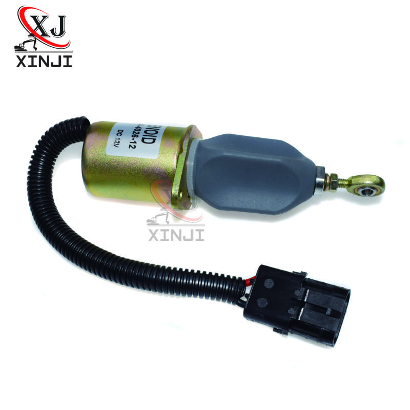12V Diesel Fuel Shutoff Solenoid For Cummins Excavator SA-3665-12 3934171 3800603 3919422 3934972 Excavator Replacement Parts